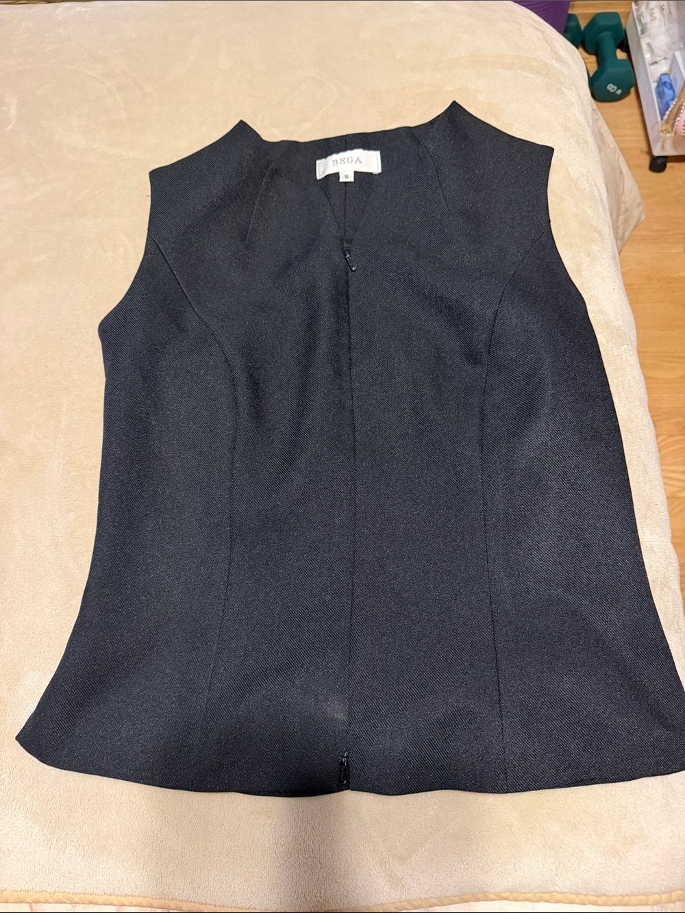 BRGA Sleek Black Sleeveless Shell Top